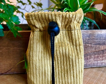 Treat bag CHARLY curry gray made of corduroy