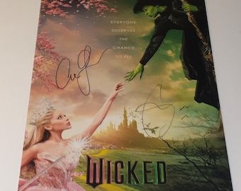 Ariana Grande & Cynthia Erivo Signed Wicked Movie Glinda