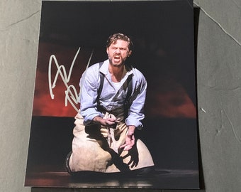 Aaron Tveit Signed Sweeney Todd Broadway 8x10 Photo