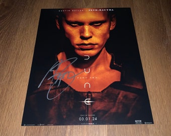 Austin Butler Signed 11x14 Photo Dune Part 2 Feyd Rautha Elvis Presley Movie Poster