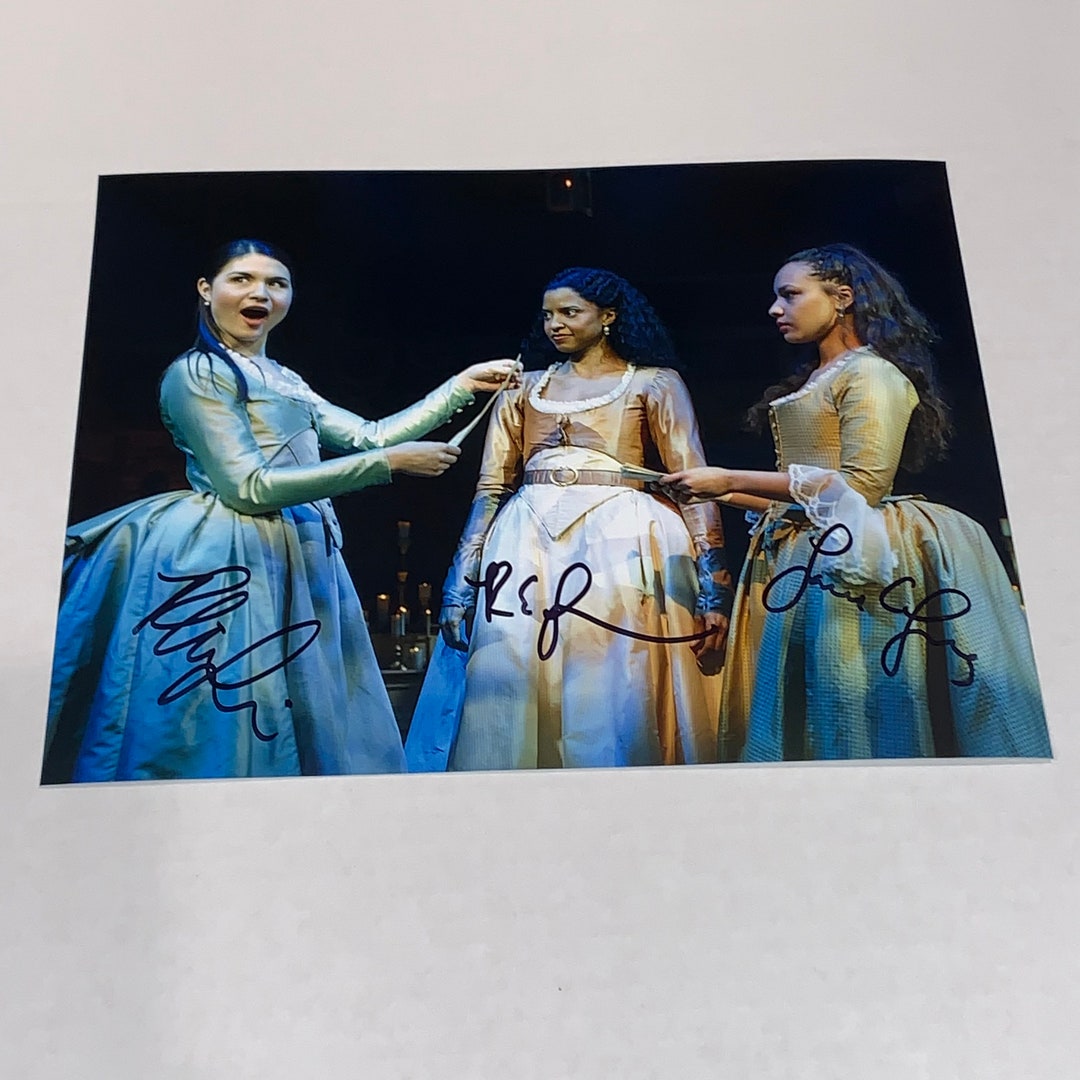 Renee Elise Goldsberry, Phillipa Soo, Jasmine Cephas Jones Signed 3