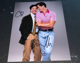 Andrew Rannells & Christian Borle Signed LGBTQ Falsettos Broadway 8x10 Photo