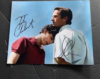 Timothee Chalamet and Armie Hammer Signed Call Me By Your Name LGBTQ 8x10 Photo A