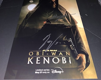 Foto autografa 11 x 17 di Star Wars, Obi Wan Kenobi, Anakin Skywalker, Darth Vader, Hayden Christensen ed Ewan McGregor