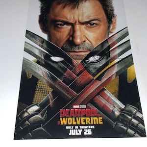 Foto firmada por Hugh Jackman 11x17 X-Men Deadpool y Wolverine Logan Marvel