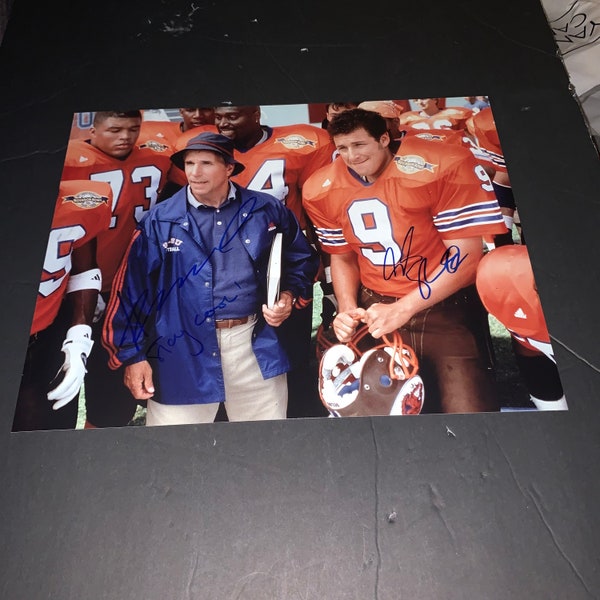 Adam Sandler and Henry Winkler Signed 11x14 Photo The Waterboy Movie Coach Klein Bobby Boucher