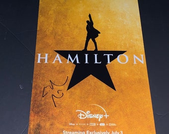 Lin-Manuel Miranda Signed Disney Plus Hamilton Broadway 11x17 Photo A