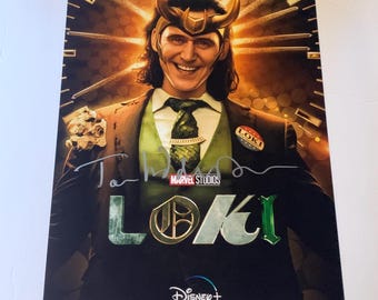 【直筆サイン】トムヒドルストン　アベンジャーズ　ロキ トム・ヒドルストン直筆サイン入り ソー ロキシリーズ マーベル