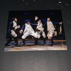 Lin Manuel Miranda, Anthony Ramos, Daveed Diggs, Okieriete Onaodowan  Autographed Hamilton 8x10 Photo