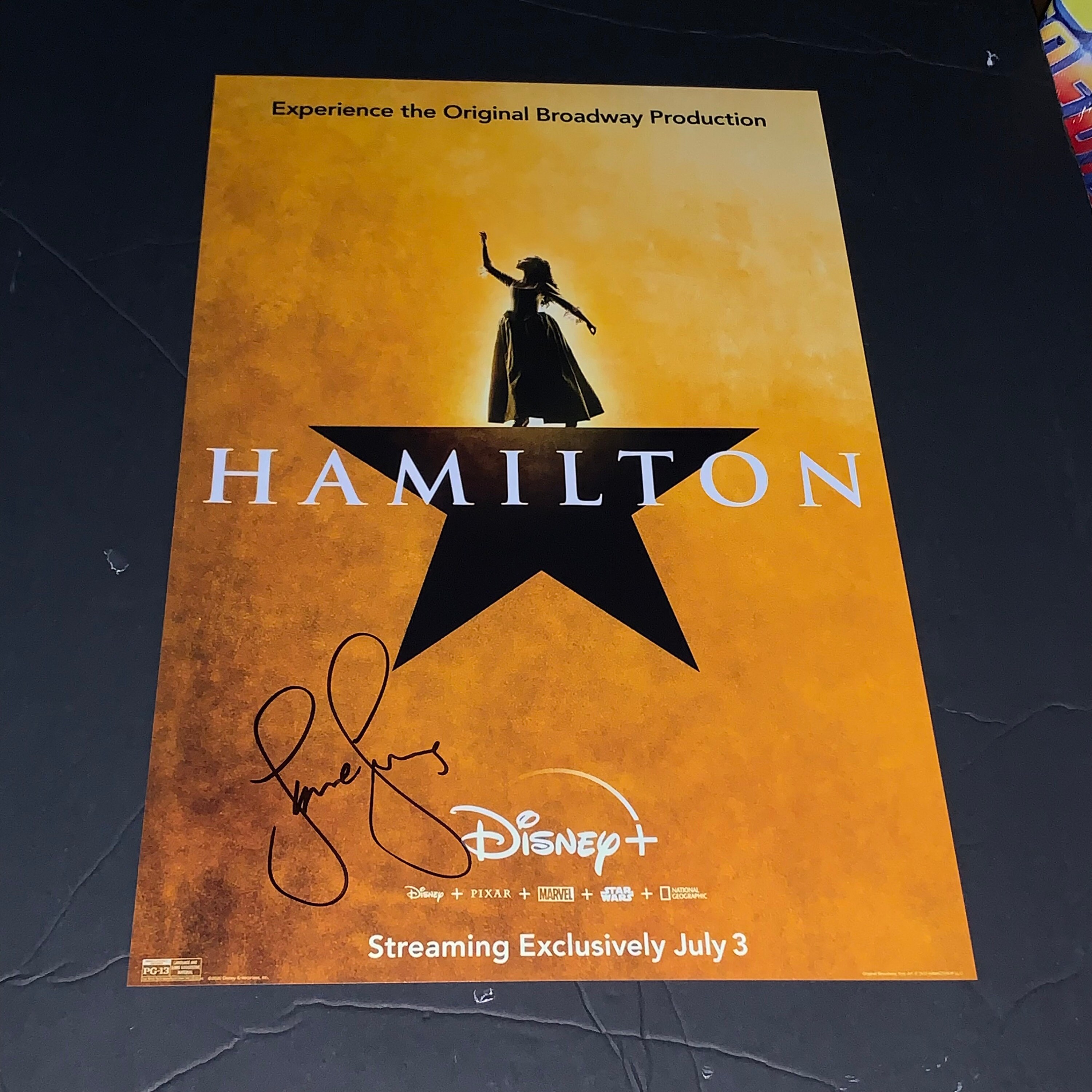 Hamilton playbill disney plus sale