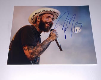 Post Malone Signed Hip Hop Country Hat 8x10 Photo