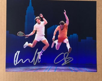 Andrew Rannells & Christian Borle Signed LGBTQ Falsettos Tennis Broadway 8x10 Photo