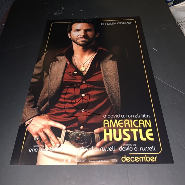 Bradley Cooper Signed American hustle Poster 11x17 Photo