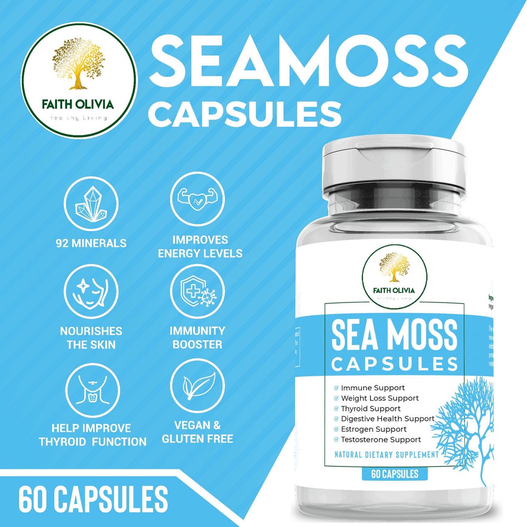 Organic St Lucian Seamoss Capsules - Etsy