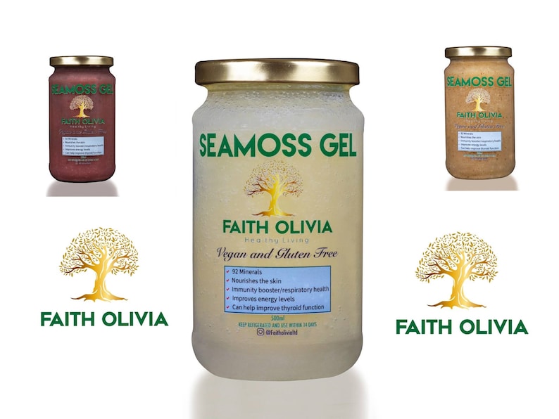 SEAMOSS GEL (Spirulina,moringa,ashwagandha ,burdock root , blackseed oil, elderberry, bladderwrack,ginger or plain gel) plus more 