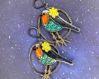 Abstract Bird Leverback Earrings or Pendant, Stainless Steel