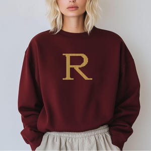 Weasley Sweater Sweatshirt Personalized pottery Christmas sweater matching family sweatshirt Custom Initial shirt Movie marathon group shirt