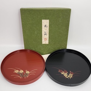 Obon Tray Japan  Zohiko Red and Black lacquer
