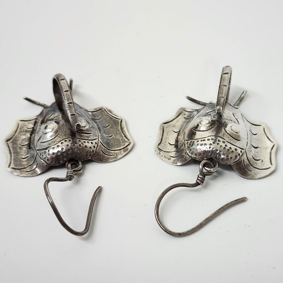 925 Silver Elephant face Earrings with trunk up - image 7