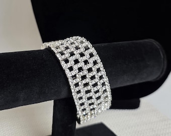 Vintage Monet Rhinestone stretch bracelet