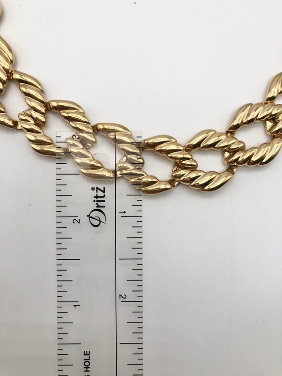 Napier Gold Tone Collar Chain Necklace - image 7