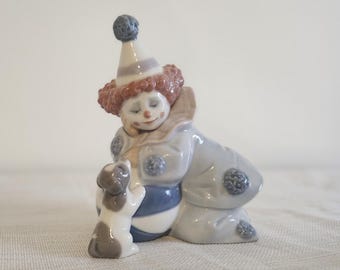 Lladro Pierrot Clown 5278 dog ball