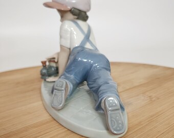 Lladro All Aboard 7619 Boy With Train Figurine - Etsy
