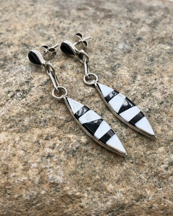 Black Onyx Dangle Earrings - Etsy 