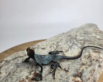 Singed Michael Storey Bronze Lizard