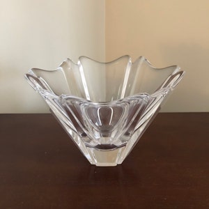 Lars Hellsten Signed Numbered Orrefors Swedish Crystal Orion Bowl Home Decor