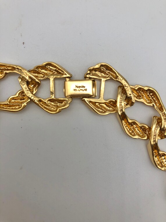 Napier Gold Tone Collar Chain Necklace - image 5