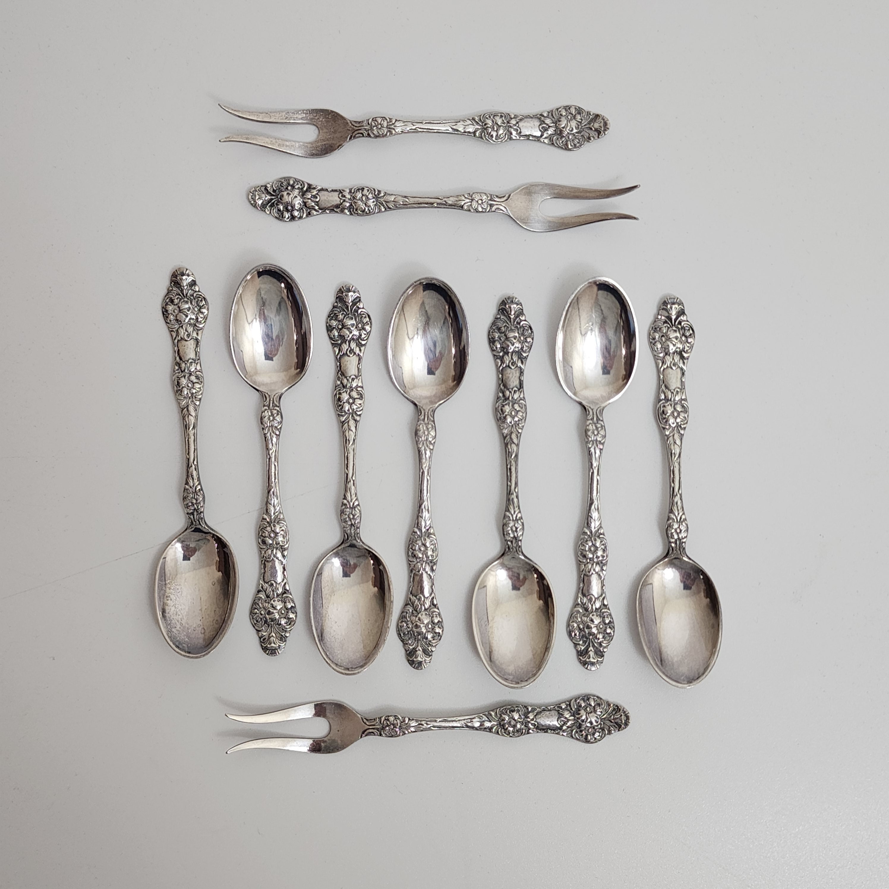 Th. Marthinsen E.P.N.S. 40 Norway Wild Rose Pattern Silverplate