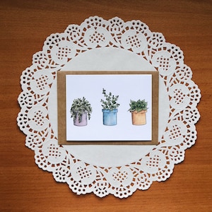 Carte Miss you sur le thème succulente | Carte de voeux vierge pour toutes les occasions