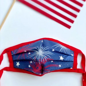 Kids Face Mask/Dust Mask/ Fireworks Face Mask / Triple Layered Reusable Cotton/Tieback Face Cover