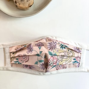 Kids Face Mask/ Dust Mask/princess Face Mask/ Triple Layered Reusable / Cotton /Tieback Face Mask/