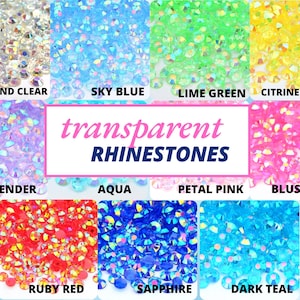 Transparent Jelly  Rhinestones | Transparent Rhinestones | 4mm Rhinestones | 5mm Rhinestones | Resin Rhinestones