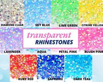 Transparent Jelly  Rhinestones | Transparent Rhinestones | 4mm Rhinestones | 5mm Rhinestones | Resin Rhinestones