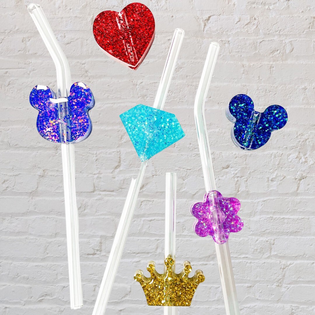 Glitter Straw Toppers Tumbler Toppers Glitter Toppers Etsy