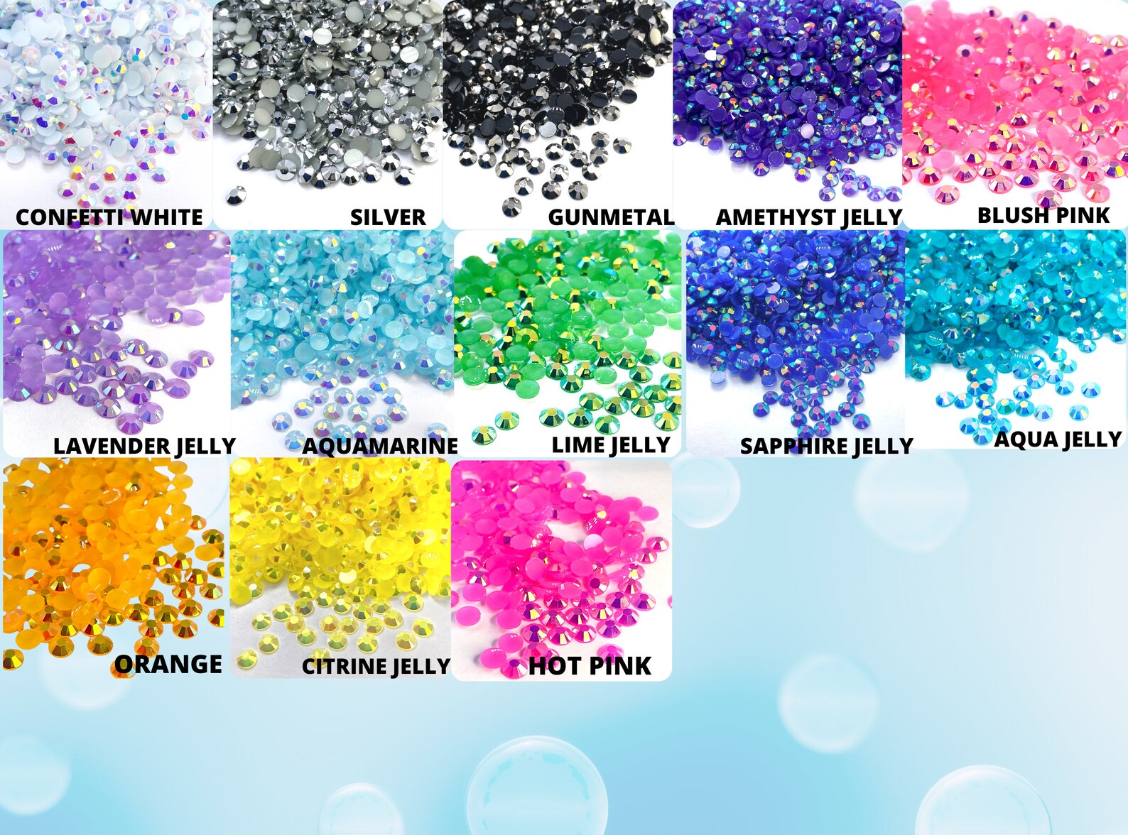 5000ct Jelly Rhinestones | Jelly Rhinestones | Resin Rhinestones - Etsy