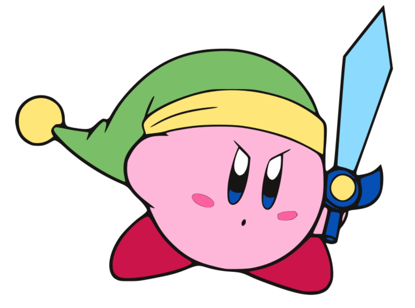 Kirby as Link Layered SVG Layered SVG File Kirby SVG Etsy