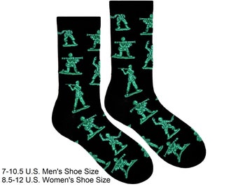 Green Toy Soldier Unisex Military Socks