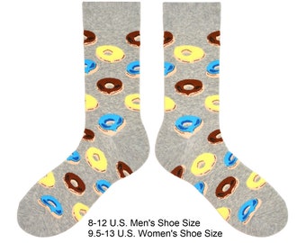 Grey Donut Unisex Socks
