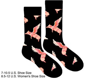 When Pigs Fly Unisex Cotton Socks