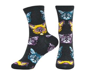 DISPATCH FROM CANADA Cat Patterned Casual Cotton Ladies Crew Socks