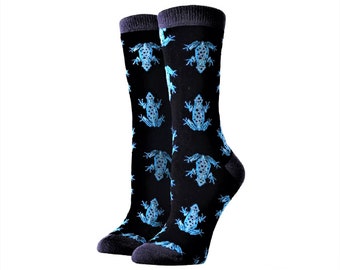 DISPATCH FROM CANADA Kiss A Toad Ladies Cotton Frog Prince Crew Socks