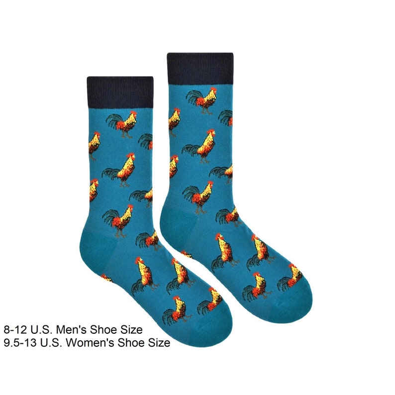 Crying Fowl Rooster Socks | Poultry | Bird | Livestock | Birthday Present | Christmas Gift | Stocking Stuffer 