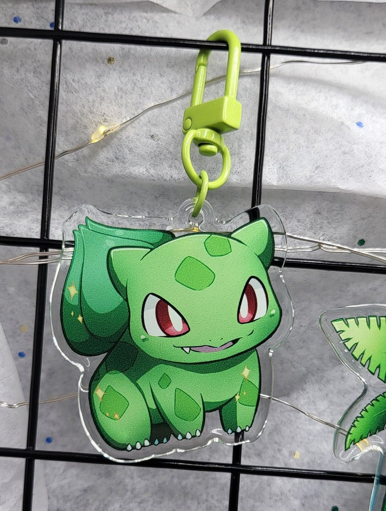 Bulbasaur, Ivysaur, Venusaur Inspired Double Sided Epoxy Charms ...