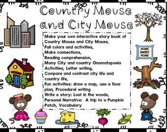 Landmaus und Stadtmaus, Aesops Fabel