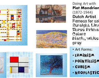 Piet Mondrian Kunstbiographie: Primäre Farben & Abstrakte Kunst (PDF)