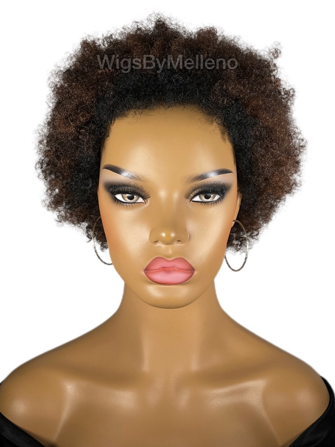 Curly Afro Wig Fluffy Wig Brown Afro Wig Copper Afro Wig Etsy